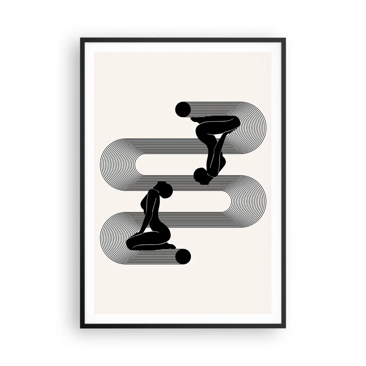 Plakat i sort ramme - Sensuel symmetri - 70x100 cm