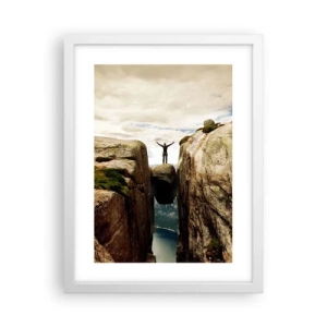 Plakat i hvid ramme - Hvordan har jeg det! - 30x40 cm