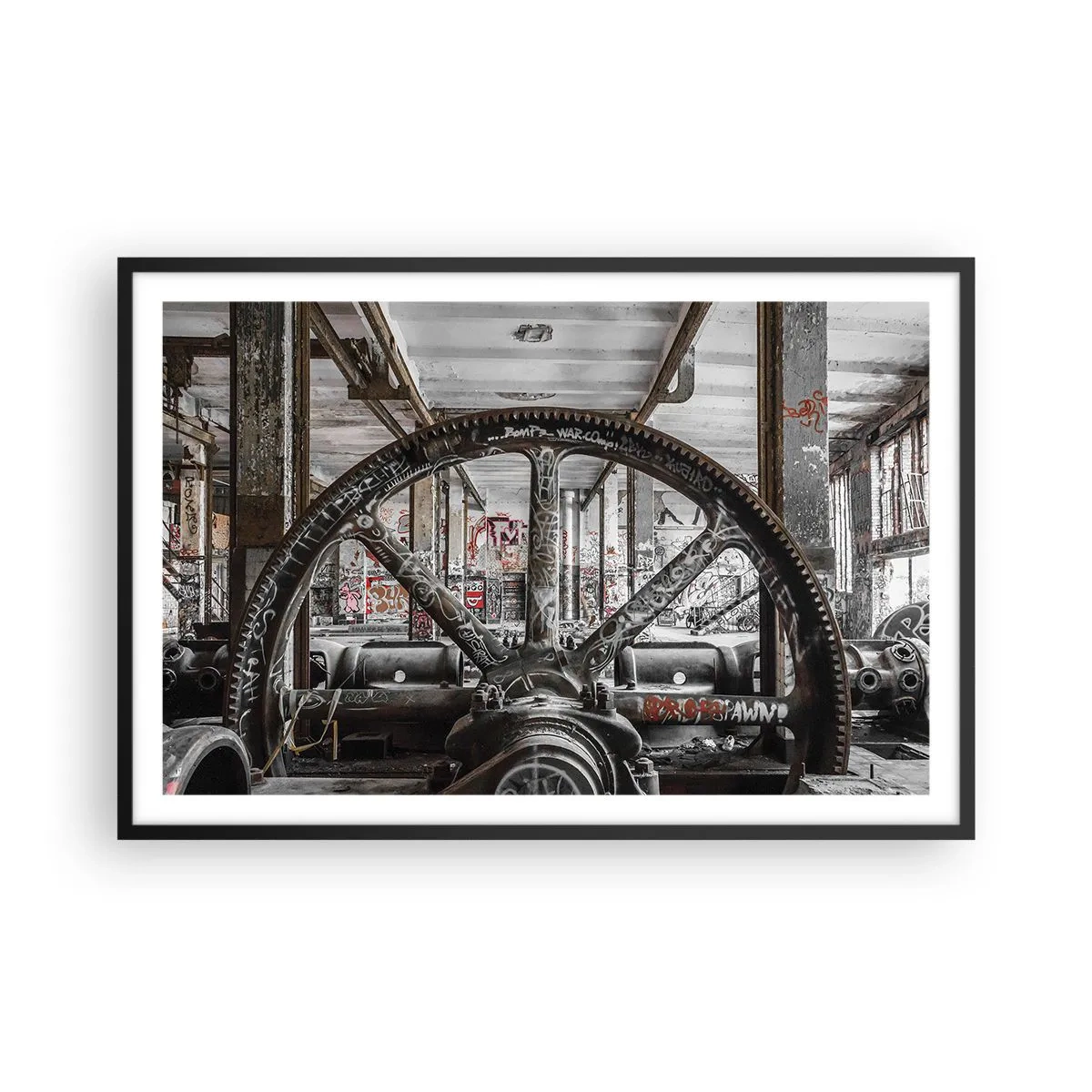 Plakat i sort ramme - Fabrikkens hemmelige liv - 91x61 cm