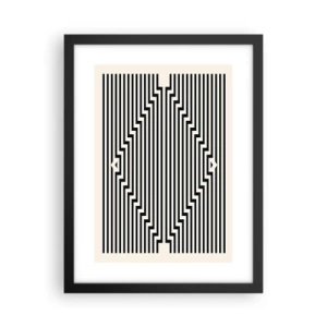 Plakat i sort ramme - Geometrisk illusion - 30x40 cm