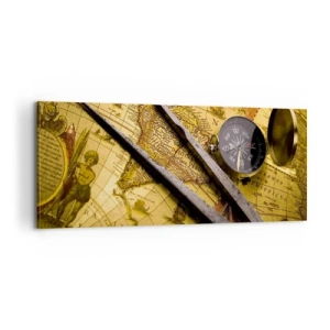 Lærredstryk - Billede på lærred - Hvor er skattene? - 100x40 cm
