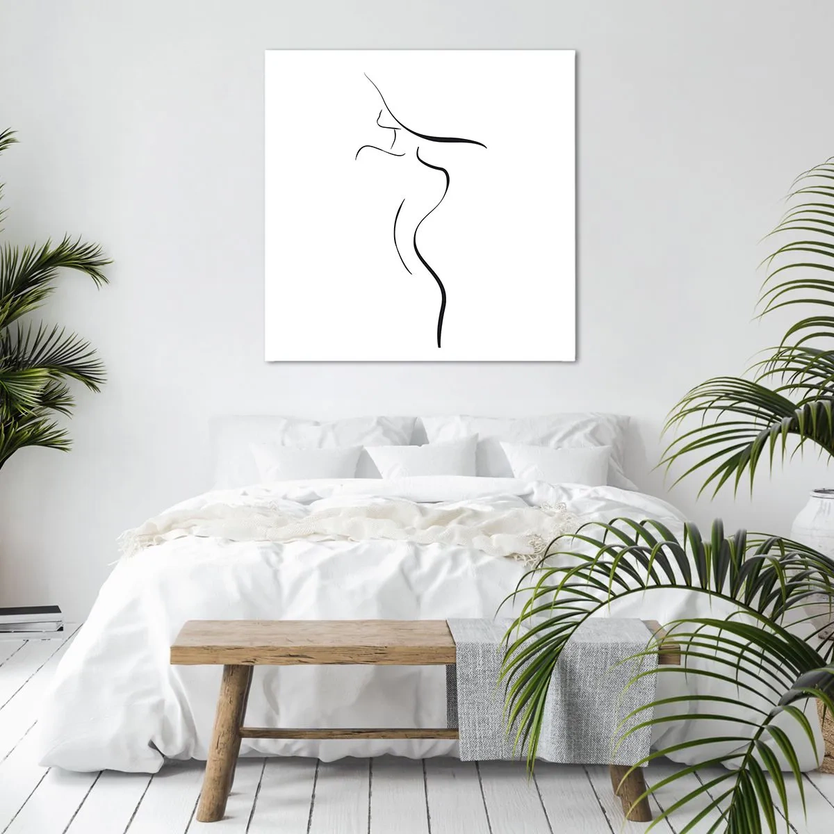 Lærredstryk - Billede på lærred - Flygtig som en bølge - 40x40 cm