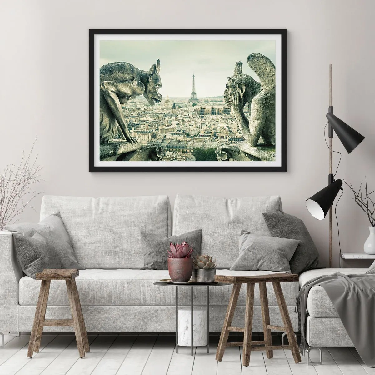 Plakat i sort ramme - Parisisk chat - 70x50 cm