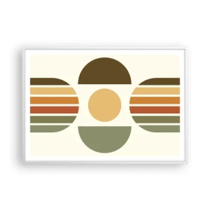 Plakat i hvid ramme - I jordfarver - 100x70 cm