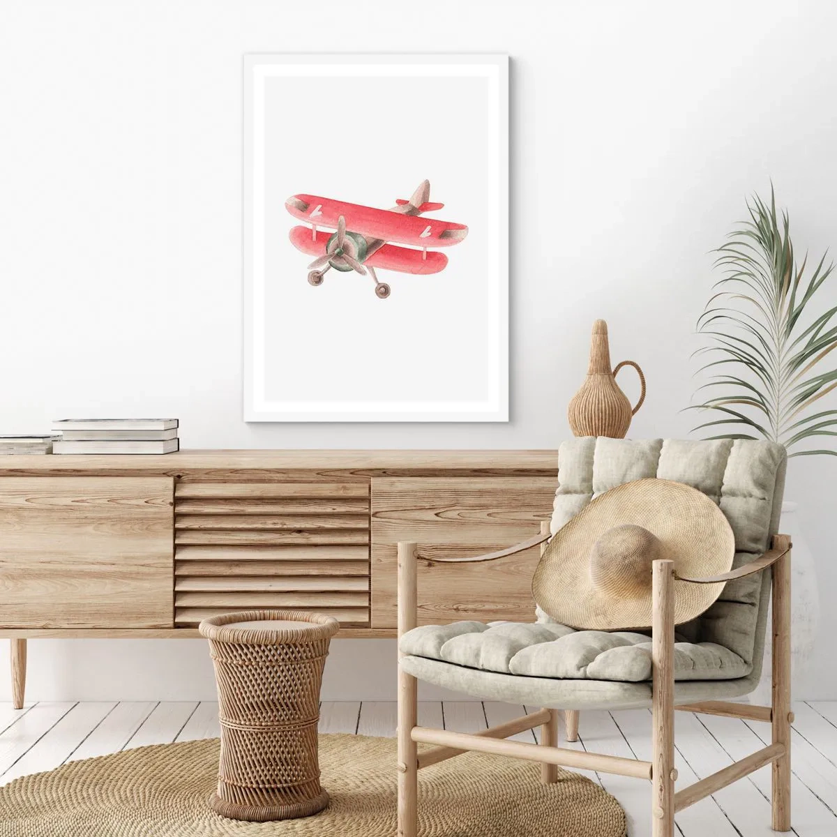 Plakat i hvid ramme - Klar til at flyve højt - 50x70 cm