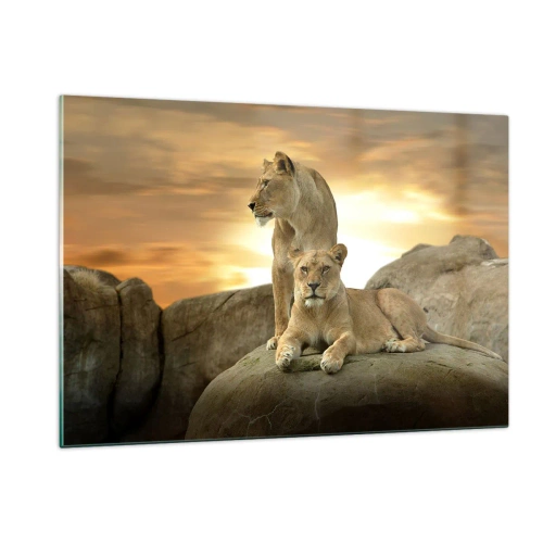 Billede på glas - Kongelig majestæt - 120x80 cm