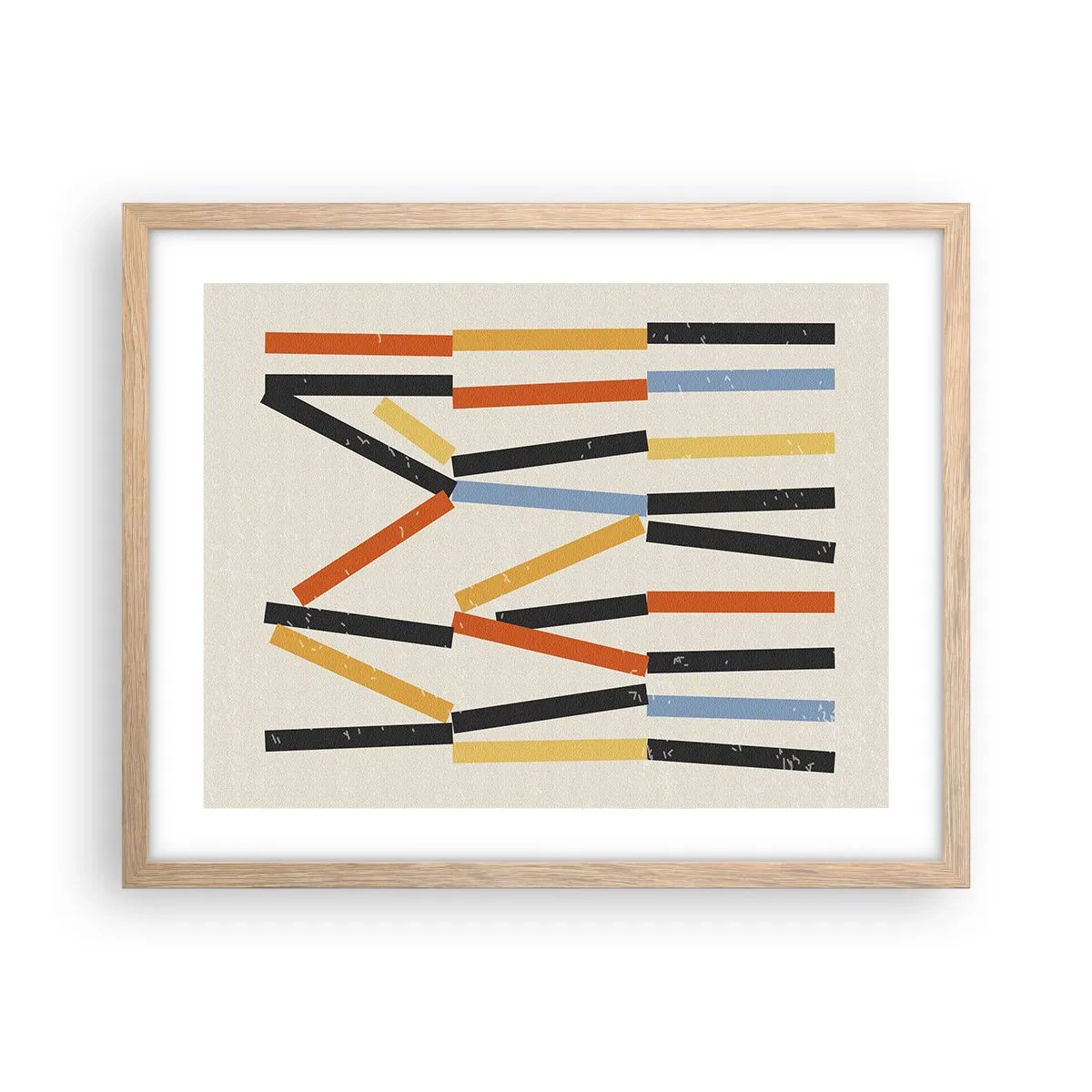 Plakat i ramme af lyst egetræ - Vandret komposition - 50x40 cm