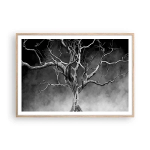 Plakat i ramme af lyst egetræ - Primær og hellig - 100x70 cm