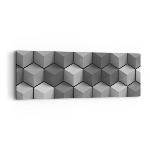 Lærredstryk - Billede på lærred - Kubistisk puslespil - 90x30 cm