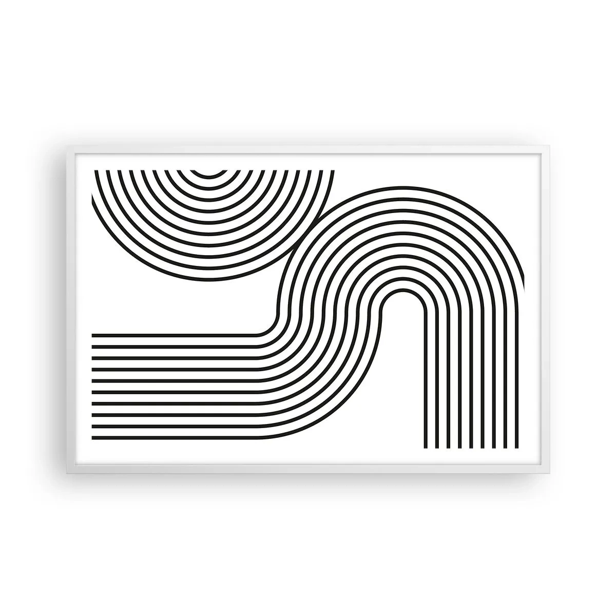 Plakat i hvid ramme - På en kurve - 91x61 cm