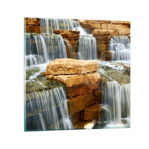 Billede på glas - Trappe til himlen - 30x30 cm