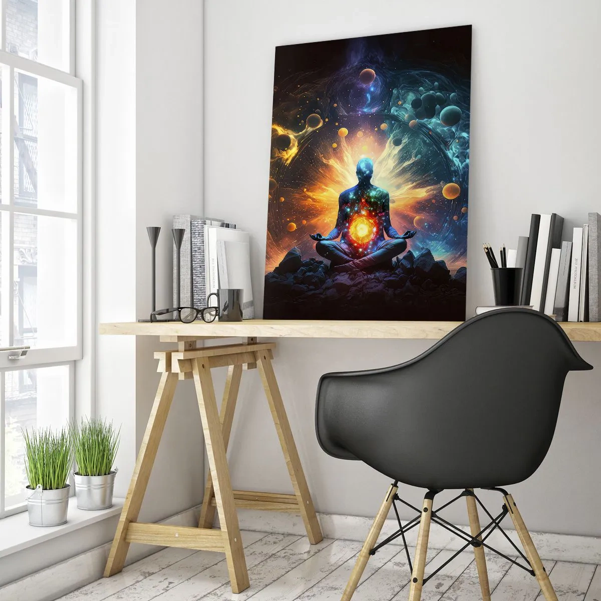 Billede på glas - Kosmisk ro - 70x100 cm