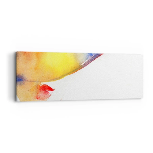 Lærredstryk - Billede på lærred - Portræt af en dame    - 90x30 cm