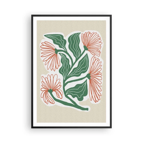 Plakat i sort ramme - Folkeligt og moderne - 70x100 cm