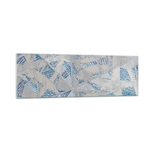 Billede på glas - I en gråblå labyrint - 160x50 cm