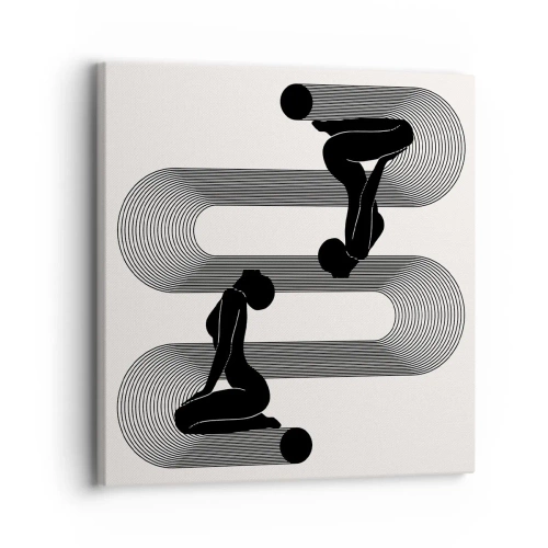 Lærredstryk - Billede på lærred - Sensuel symmetri - 30x30 cm
