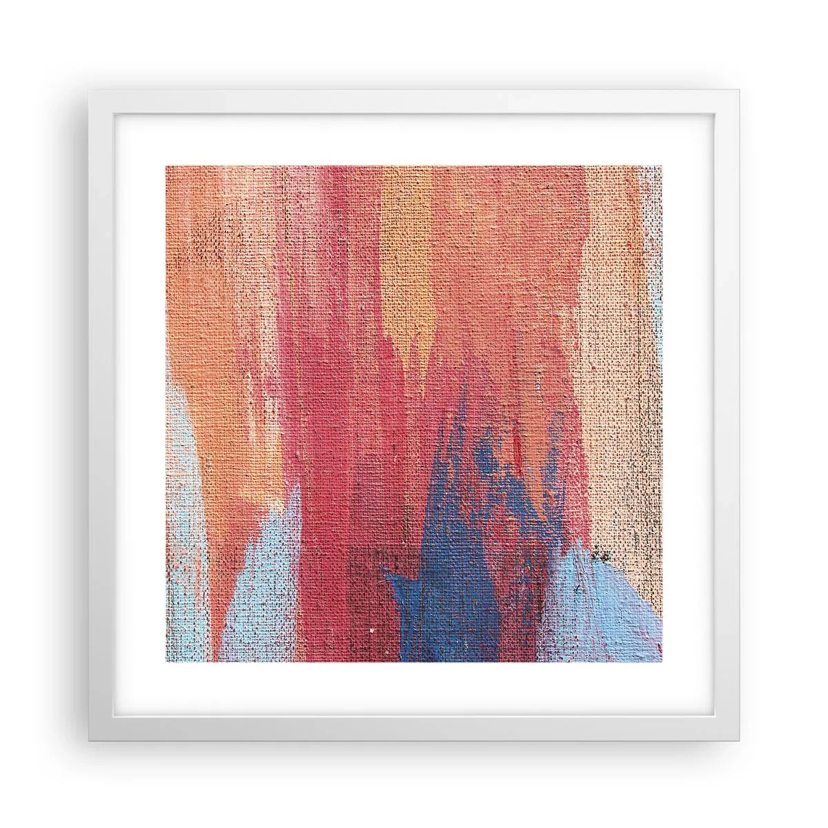 Plakat i hvid ramme - Lad en regnbue flyde - 40x40 cm