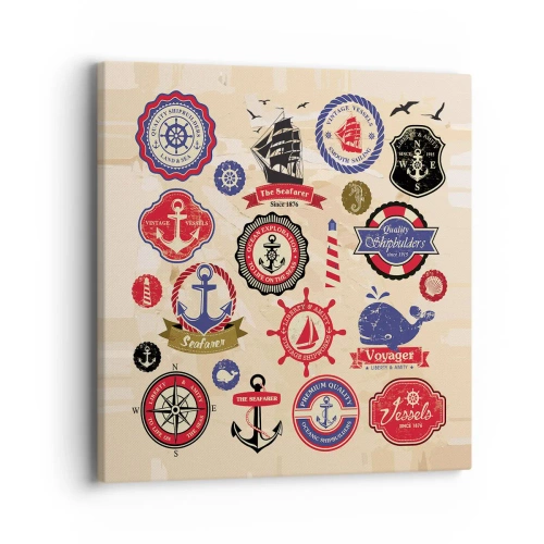 Lærredstryk - Billede på lærred - Sejlsportsbroderskab - 40x40 cm