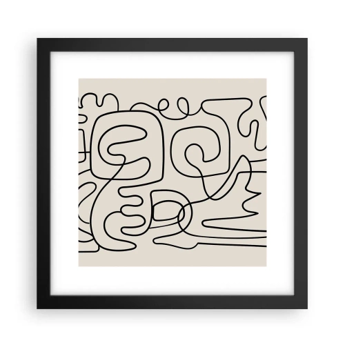 Plakat i sort ramme - På sporet - 30x30 cm