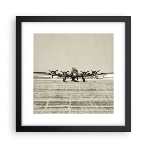 Plakat i sort ramme - Som altid klar - 30x30 cm