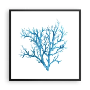 Plakat i sort ramme - Marint filigran - 60x60 cm