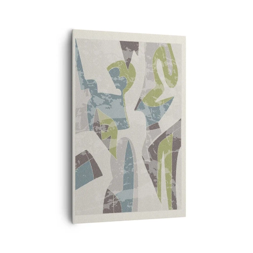 Lærredstryk - Billede på lærred - Komposition bag glas - 80x120 cm