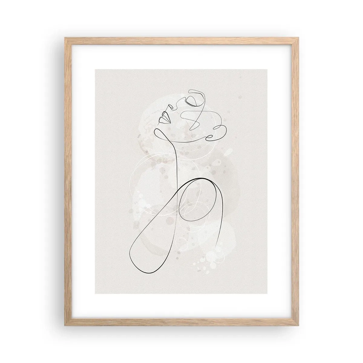 Plakat i ramme af lyst egetræ - Spiralen af skønhed - 40x50 cm