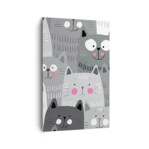 Lærredstryk - Billede på lærred - Kattens verden - 80x120 cm