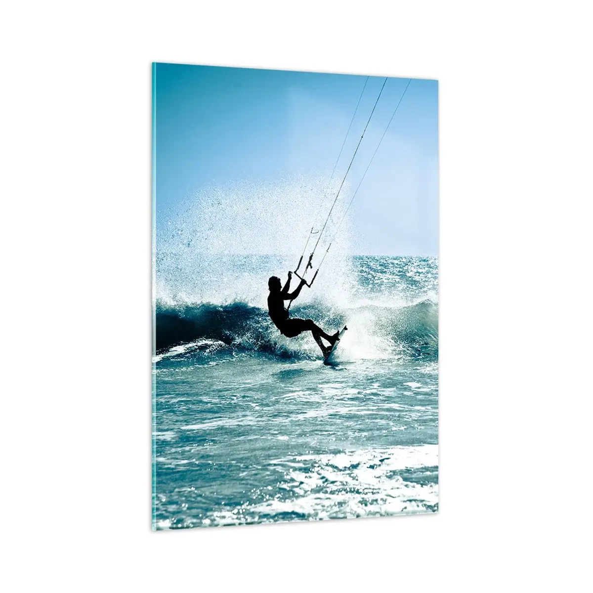 Billede på glas - Lad dig rive med - 80x120 cm
