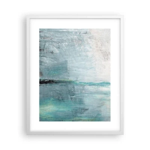 Plakat i hvid ramme - Horisontalt med blå farve - 40x50 cm