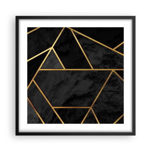 Plakat i sort ramme - Mørke og lys - 50x50 cm