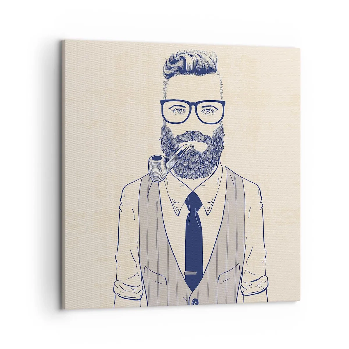 Lærredstryk - Billede på lærred - Munter, maskulin og moderigtig - 50x50 cm