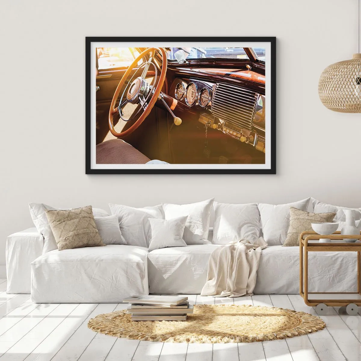 Plakat i sort ramme - Et pust af luksus fra fortiden - 50x40 cm