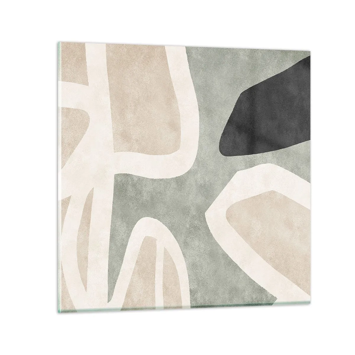 Billede på glas - Komposition med et sort tema - 30x30 cm