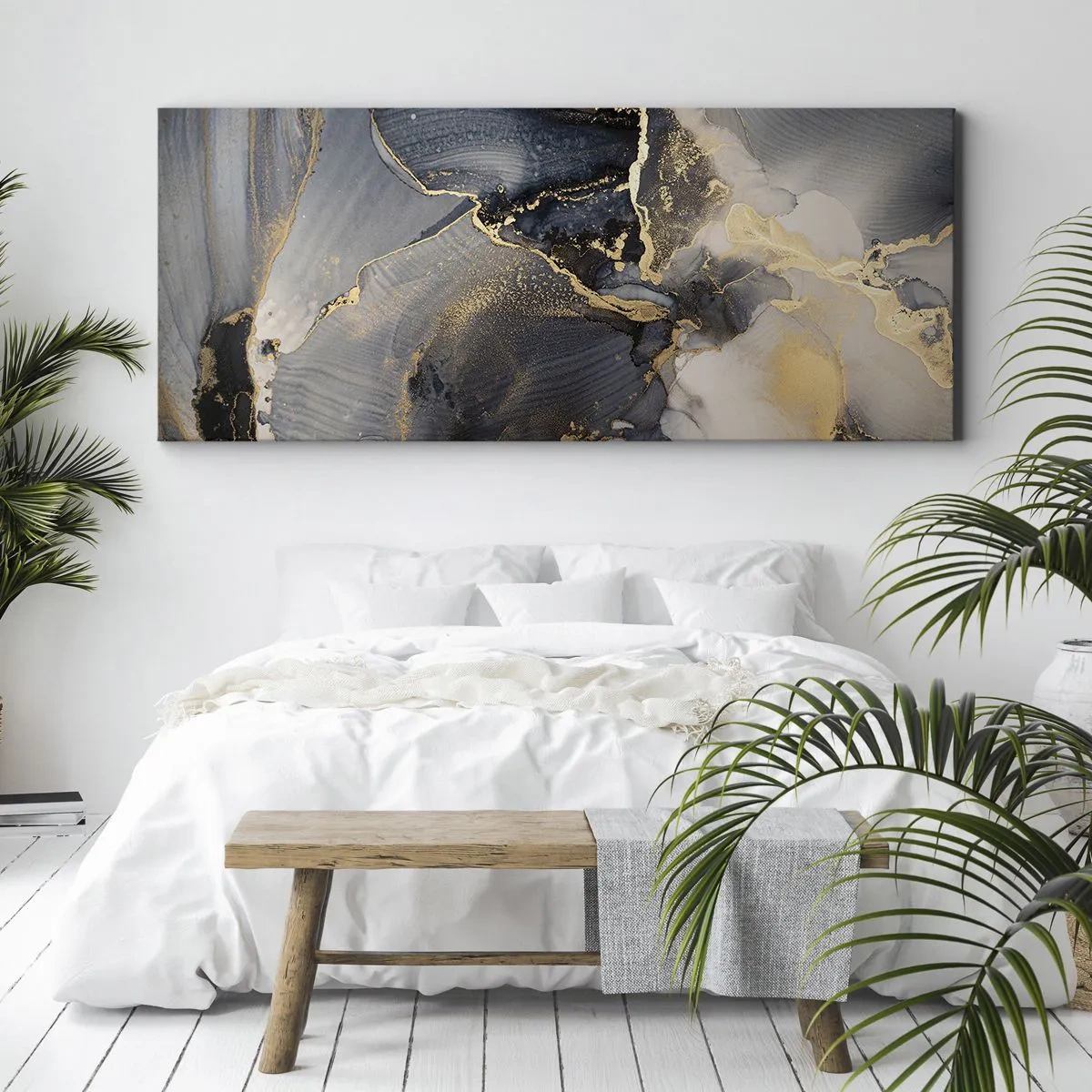 Lærredstryk - Billede på lærred - Livet af sten - 100x40 cm