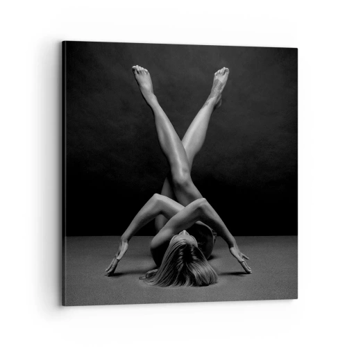 Lærredstryk - Billede på lærred - Nøgenhedens geometri - 70x70 cm