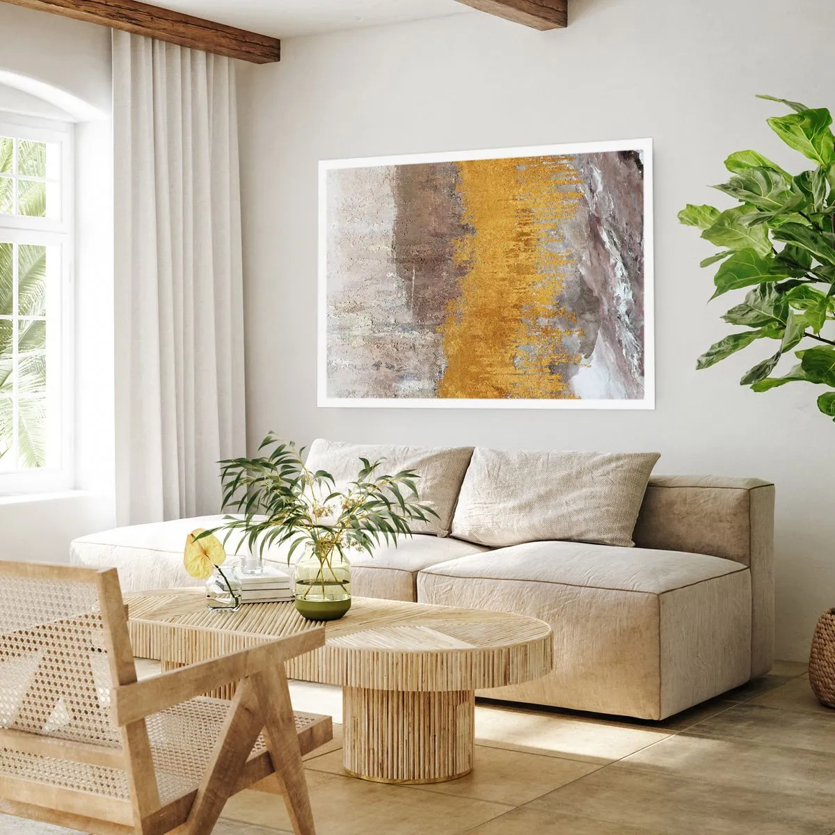 Plakat - En gylden eksplosion - 50x40 cm