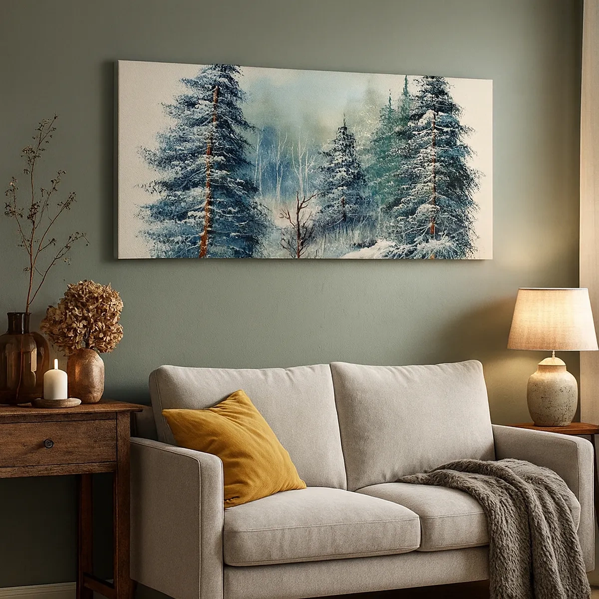 Lærredstryk - Billede på lærred - Klar til jul - 30x30 cm