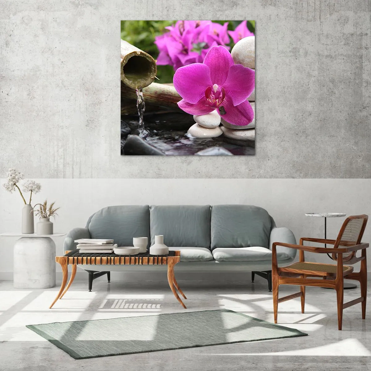 Billede på glas - Du hviler allerede - 70x70 cm