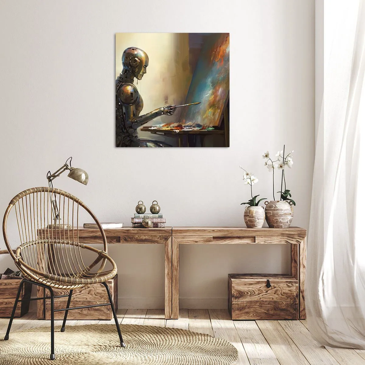 Lærredstryk - Billede på lærred - Fremtidens kunst - 30x30 cm