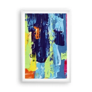 Plakat i hvid ramme - Livet er smukt! - 61x91 cm