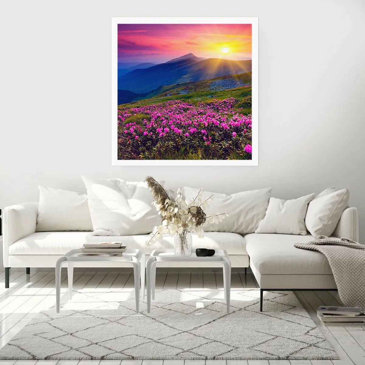 Plakat - ... Og rundt omkring dufter det af fyrretræer og krydderurter - 30x30 cm