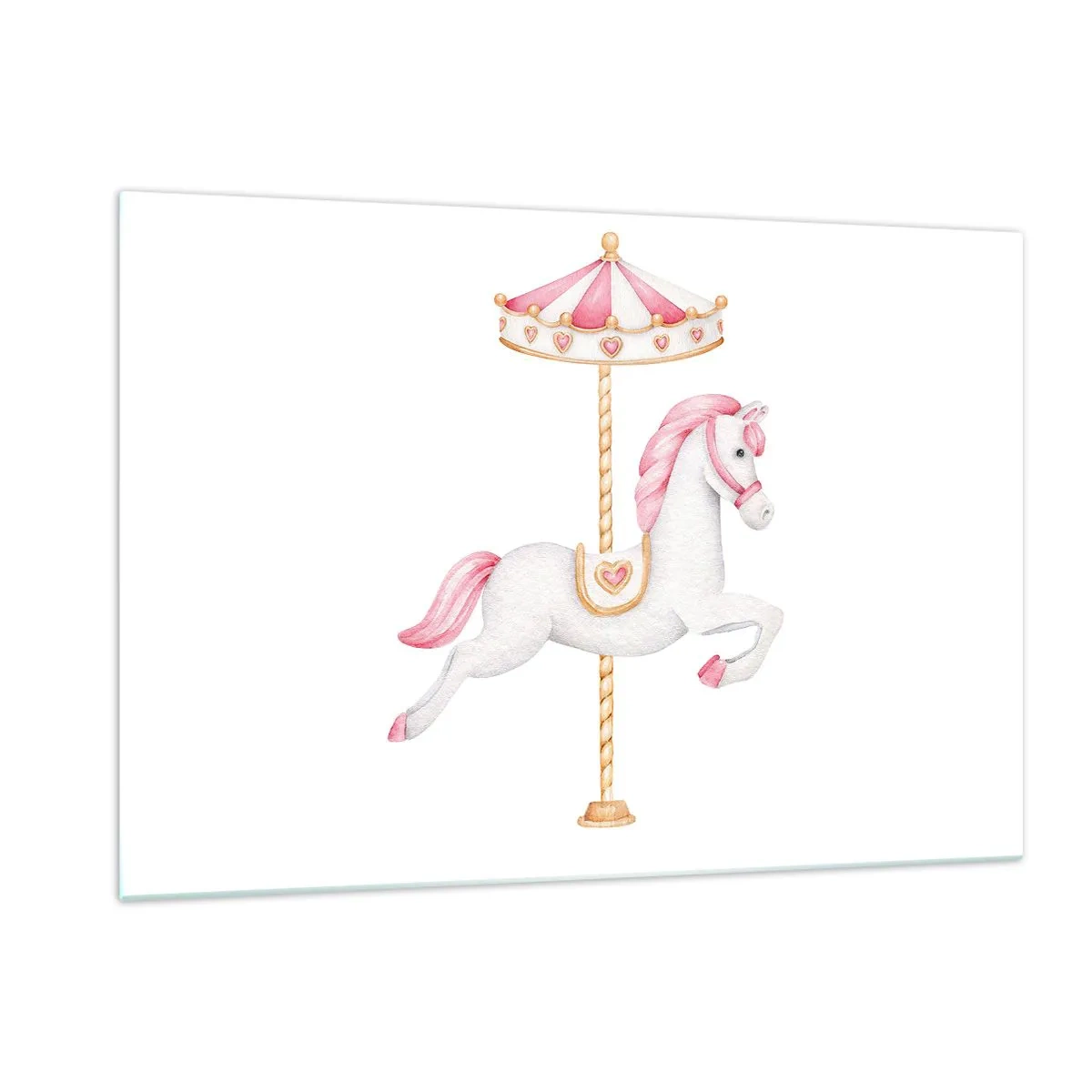 Billede på glas - Han satte af sted med en hov - 120x80 cm