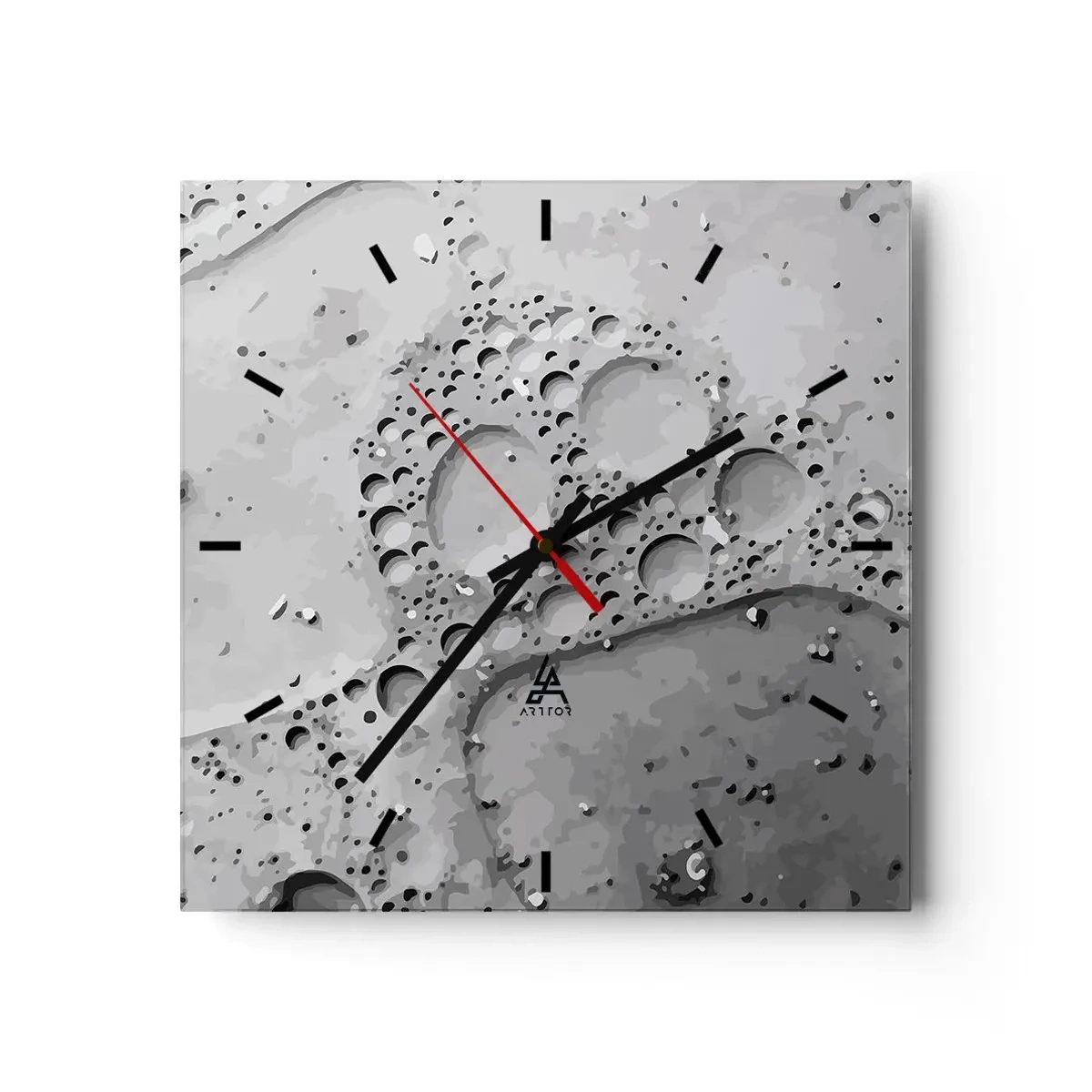 Vægur, Uret - Opskummet spor - 30x30 cm