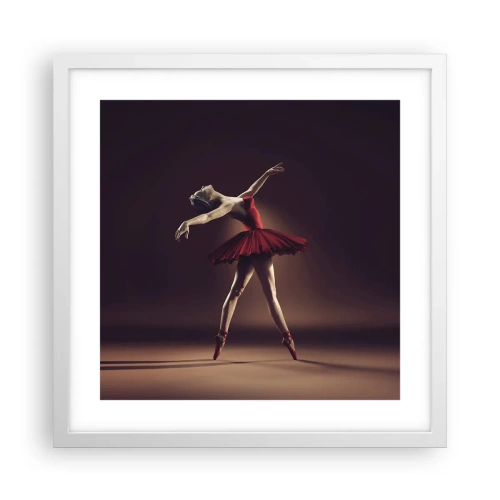Plakat i hvid ramme - Prima ballerina - 40x40 cm