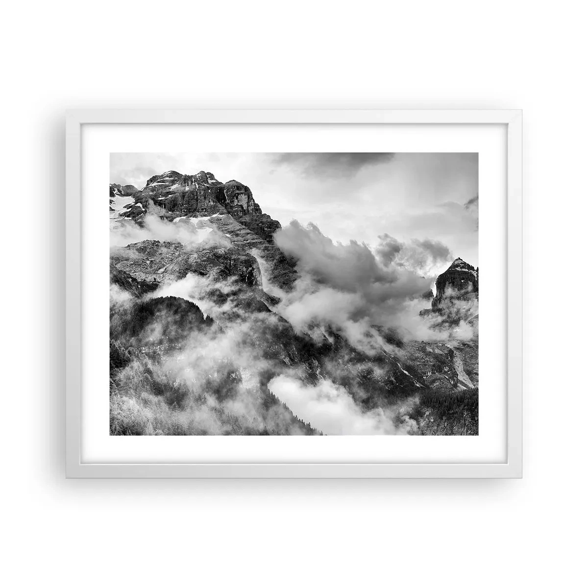 Plakat i hvid ramme - Smukt og grusomt - 50x40 cm