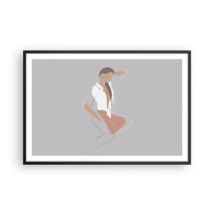 Plakat i sort ramme - Omrids af nåde - 91x61 cm