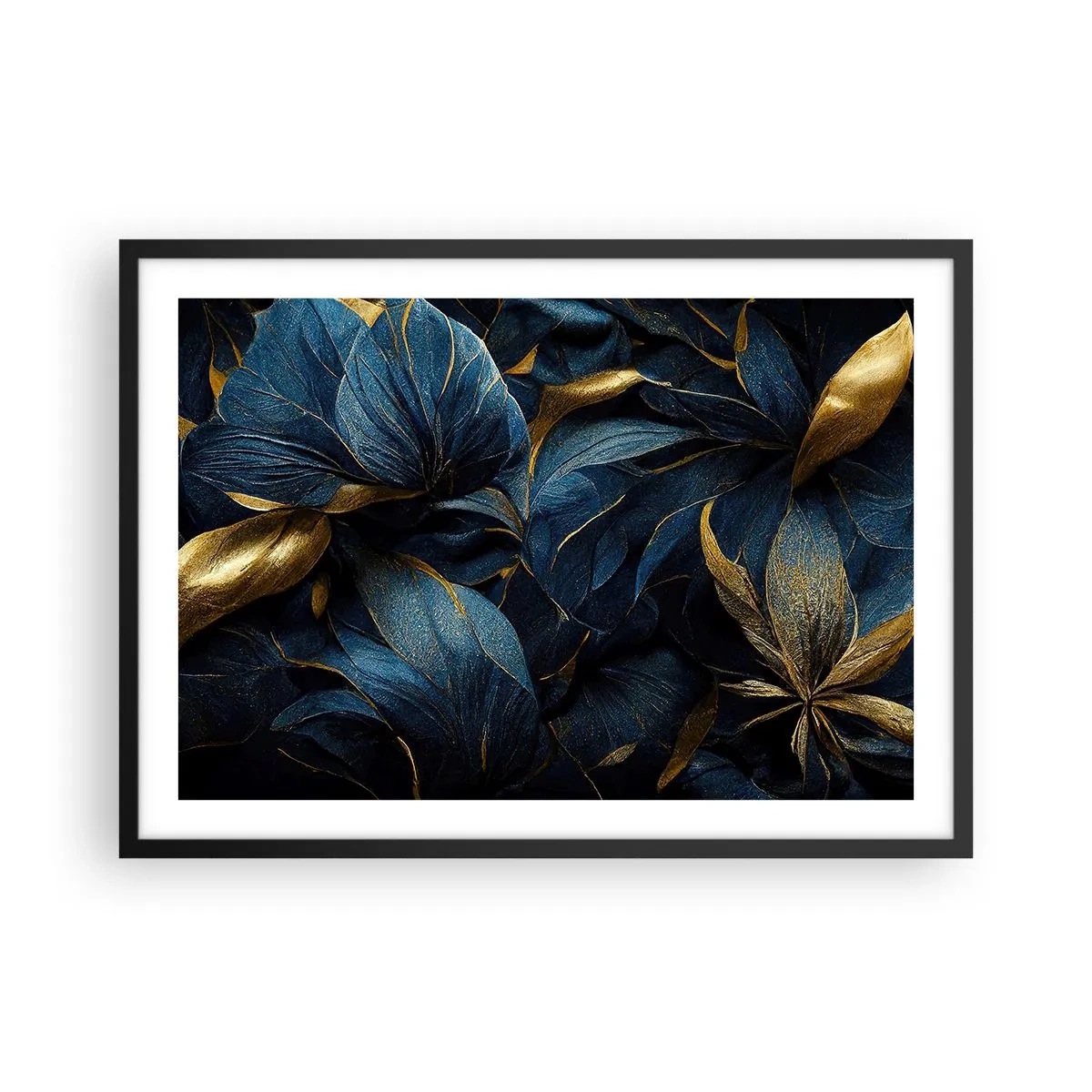 Plakat i sort ramme - Foret med guld - 70x50 cm