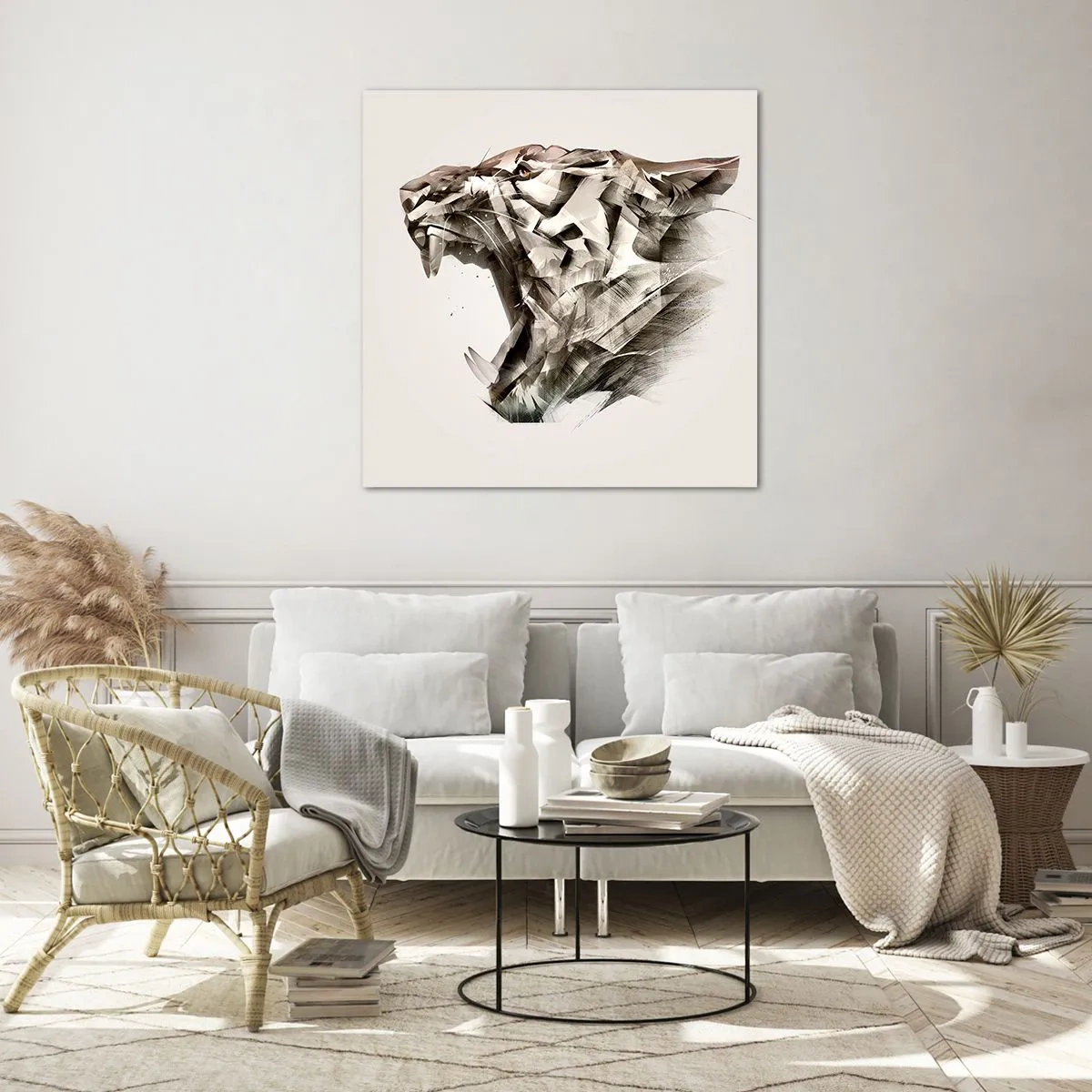 Billede på glas - Du ved allerede, hvem der har ansvaret - 50x50 cm