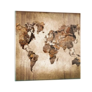 Billede på glas - Opdagelse af verden - 30x30 cm